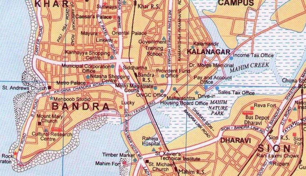 mapa de Mumbai bandra