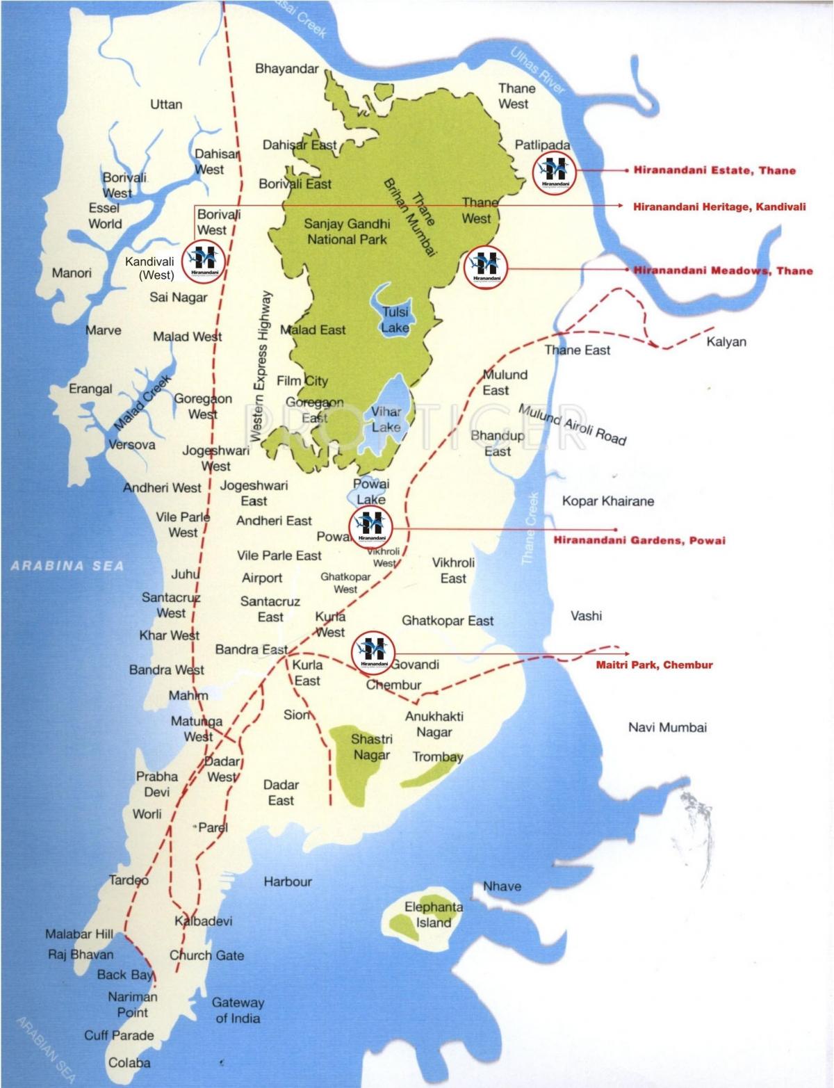 mapa de Colaba Mumbai