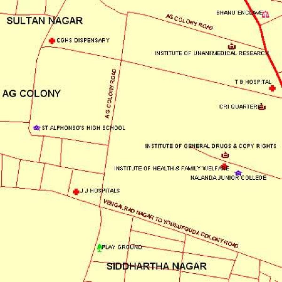 JJ Hospital de Mumbai mapa