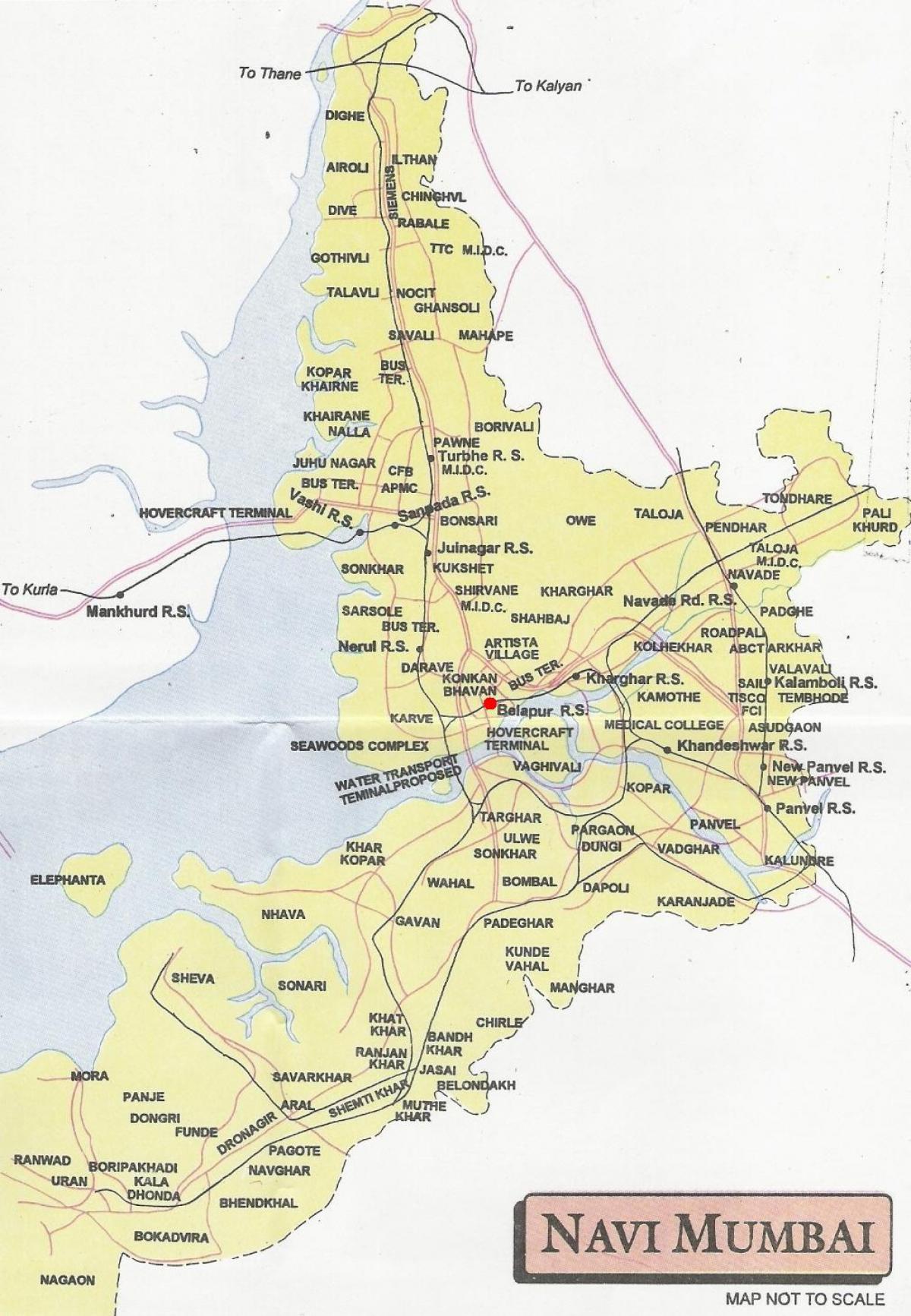 mapa de navi Mumbai city