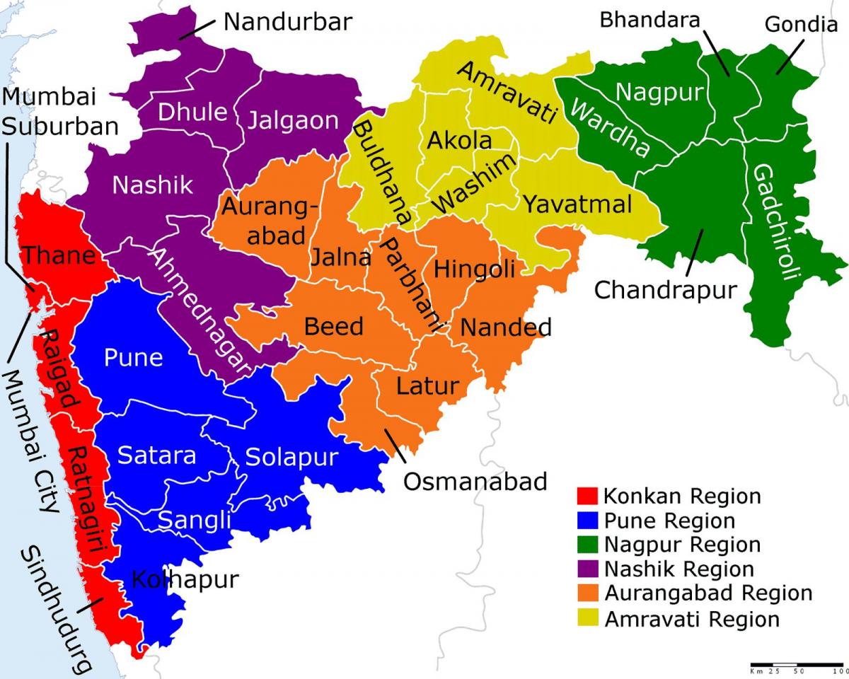 mapa de Mumbai Maharashtra