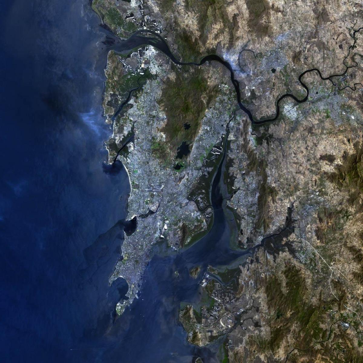 mapa satelital de Mumbai
