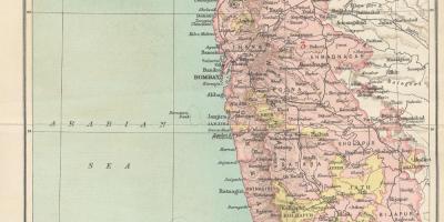 Mapa de la presidencia de Bombay