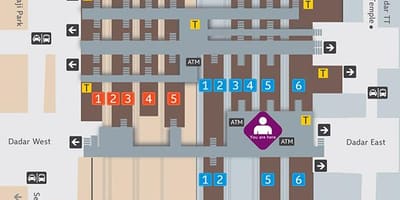 Dadar plataforma de la estación mapa