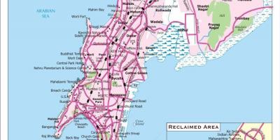 Mapa de la ciudad de Bombay