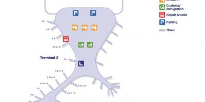 La Terminal 2 Mumbai aeropuerto mapa