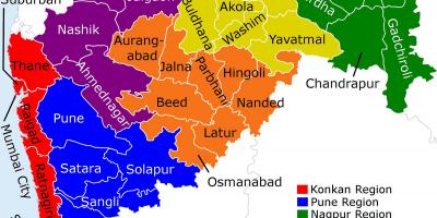 Mapa de Mumbai Maharashtra
