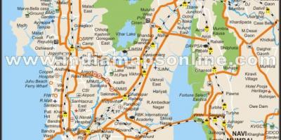 Completo mapa de Mumbai