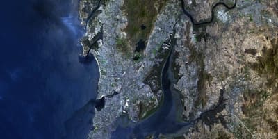 Mapa satelital de Mumbai