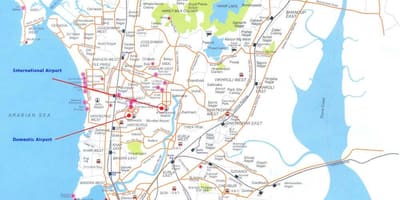 Mapa de Mumbai thane