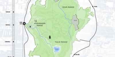 Mapa de parque nacional sanjay gandhi